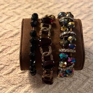 Vintage costumes, jewelry, bracelets, 3pc